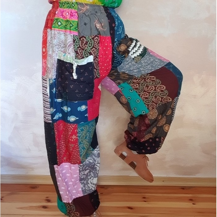 Spodnie Patchwork Haremki Multikolor od Hippie Shop