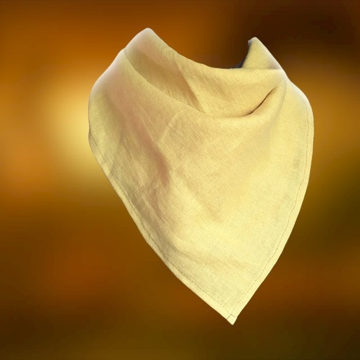 Bandana Lniana Jasno Żółta Unisex