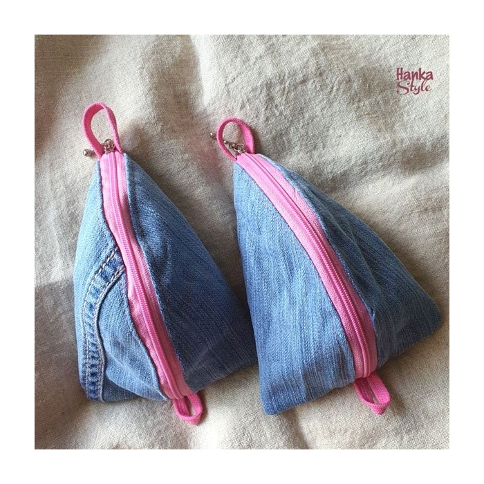 Mini Bag Dżins z Różem Recykling