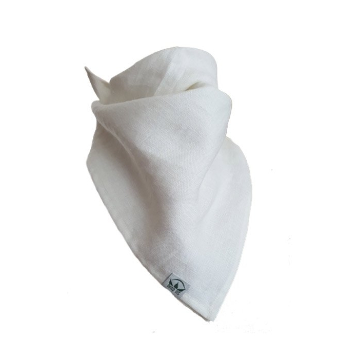 Bandana Chusta Konopna Biała Zmiękczana Średnio Cienka