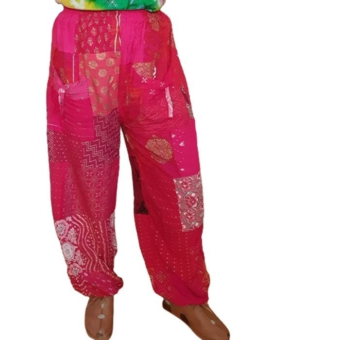 Spodnie Patchwork Haremki Odcienie Różu od Bayba Hit