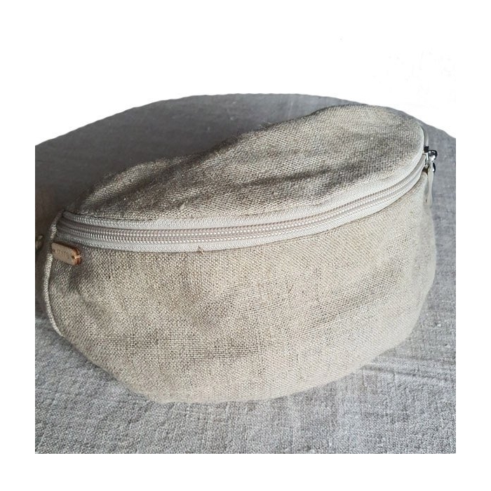 nerka lniana, linen bum bag.