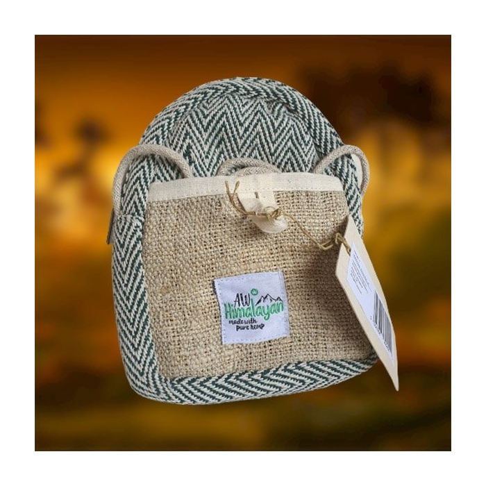 Torebka HEMP na Dokumenty Ciemno Zielona Jodełka