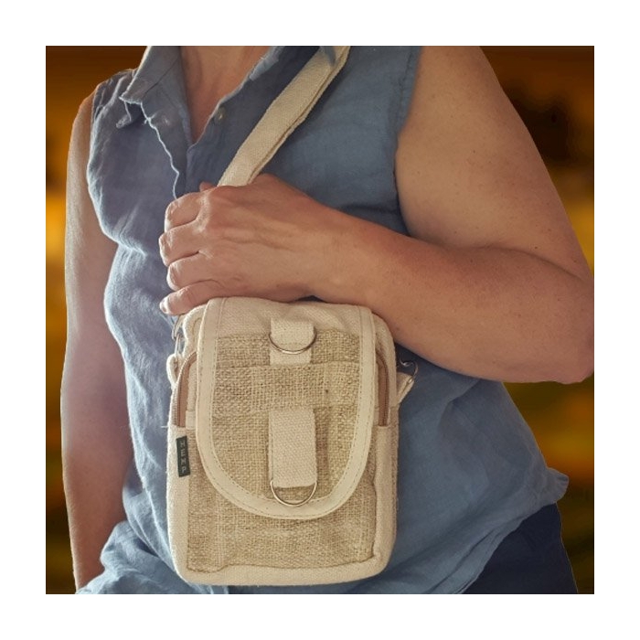 torebka nerka z konopi, hemp bag.