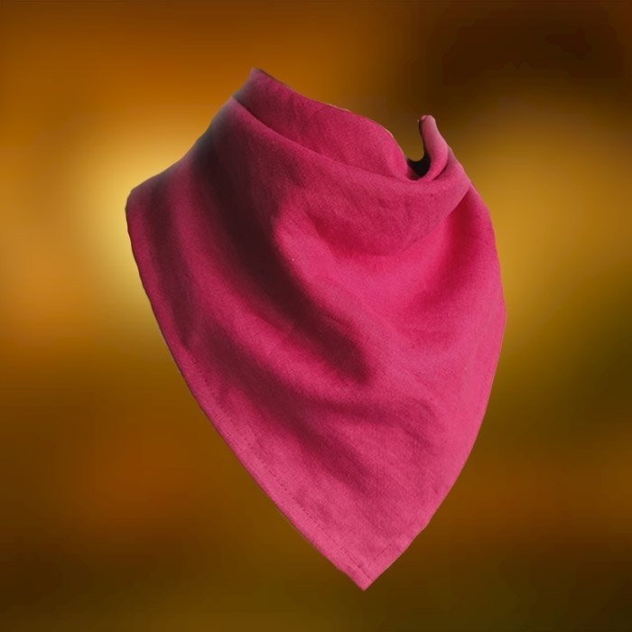 Bandana Lniana Gładka Żurawina