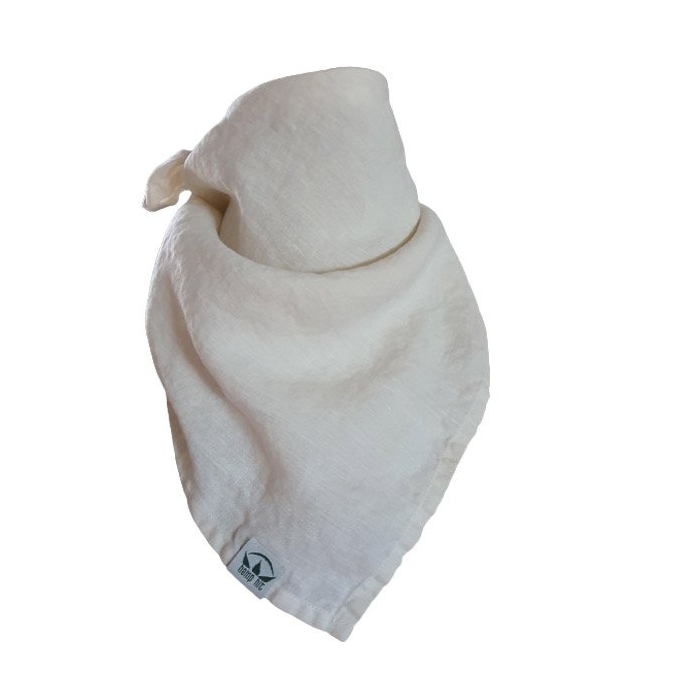 Bandana Chusta Konopna Kremowa Zmiękczana