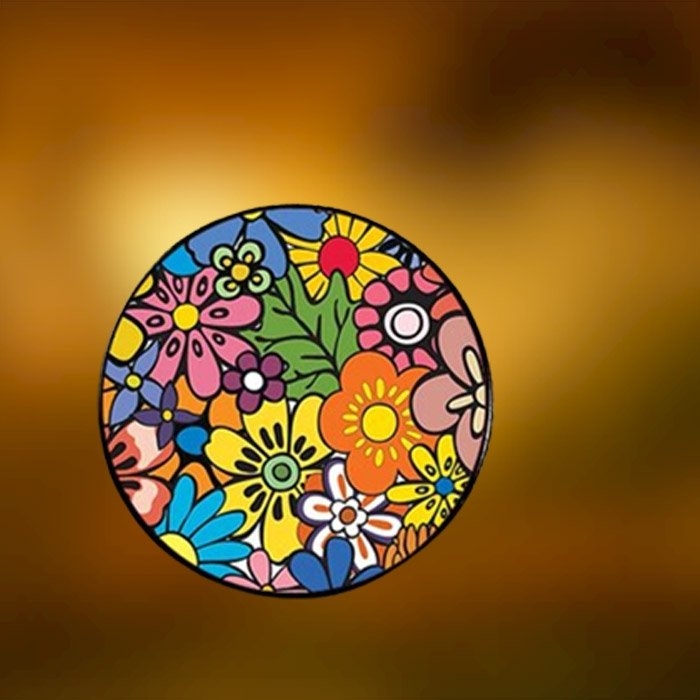 Pin Przypinka Hippie Kolorowe Kwiaty