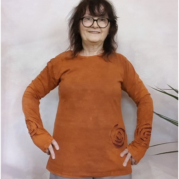 Bluzka Bawełniana Spirala Rdza L Guru Shop