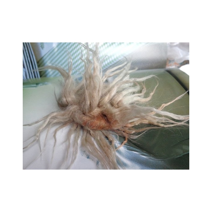 Wielki Guzik Reggae z Dreadami 8 cm OOAK Broszka
