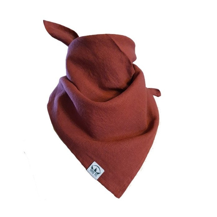 Bandana Chusta z Konopi Ruda Czerwień od Byaba Hit