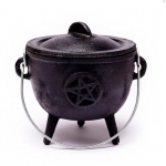 KOCIOŁEK CZAROWNICY ŻELIWNY z PENTAGRAMEM