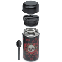 Pojemnik na Lunch Czaszka i Róże Stal Nierdzewna 500 ml