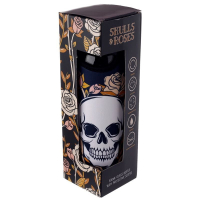 Butelka na Wodę 500 ml z Torebką Czaszka w Różach