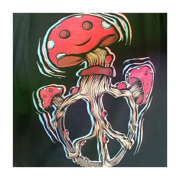 Koszulka Bawełniana Czarna Mushroom